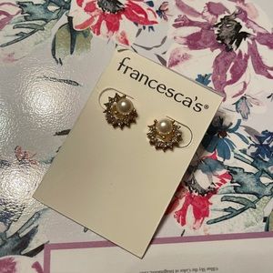 Francesca’s Pearl Crystal Studs